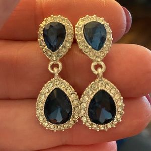 Blue Mother-of-the-Bride Wedding Earrings